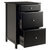Winsome Wood Delta Collection Home Office File Cabinet, Black Opened View