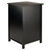 Winsome Wood Delta Collection Home Office File Cabinet, Black Angle Back View