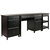 Winsome Wood Delta Collection 3-Piece Home Office Desk Set, Black Product View
