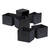 Winsome Wood WS-22611, Capri Set of 6 Foldable Black Fabric Baskets, Black, 10.97'' W x 10.06'' D x 9'' H