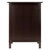 Winsome Wood Marcel Collection Accent Table, Nightstand, Coffee Back View