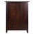Winsome Wood Burke Collection Home Office File Cabinet, Coffee Back View