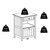 Winsome Wood Burke Collection Home Office File Cabinet, Coffee Dimensions
