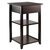 Winsome Wood Burke Collection Home Office Printer Stand, Coffee Angle Back View