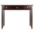 Winsome Wood Burke Collection Home Office Writing Desk, Coffee Front View