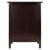 Winsome Wood Blair Collection Accent Table, Nightstand, Coffee Back View