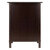 Winsome Wood Xylia Collection Accent Table, Nightstand, Coffee Back View