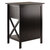 Winsome Wood Xylia Collection Accent Table, Nightstand, Coffee Angle Back View