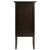 Winsome Wood Melba Collection Buffet Cabinet with Center Double-Door Cabinet, 2-Cabinet Doors, and Open Shelf, Coffee Side View