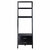 Winsome Wood Bellamy Collection 2-Drawer Leaning Shelf, Black Front View