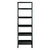 Winsome Wood Bellamy Collection 5-Tier Leaning Shelf, Black Front View