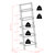 Winsome Wood Bellamy Collection 5-Tier Leaning Shelf, Black Dimensions