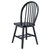 Winsome Wood Windsor Collection 2-Piece Chair Set with Contoured Seats and Double Cross-Bar Leg Support, Black Angle Back View