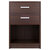Winsome Wood Molina Collection Accent Table, Nightstand, Cocoa Front View