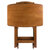Winsome Wood Dylan Collection 5-Piece Oversize Snack Table Set, Teak 5-Piece Chair Set Front View