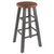 Winsome Wood Ivy Square Leg Collection Counter Stool, Rustic Teak and Gray Counter Stool Product View