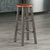 Winsome Wood Ivy Square Leg Collection Bar Stool, Rustic Teak and Gray