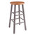 Winsome Wood Huxton Collection 2-Piece Counter Stool Set, Gray and Teak Counter Stool Angle Back View
