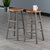 Winsome Wood Huxton Collection 2-Piece Counter Stool Set, Gray and Teak