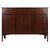 Winsome Wood Gordon Collection Buffet Cabinet with 2-Drawers, 2-Sliding Cabinet Doors, and 16-Wine Bottle Holder, Cappuccino Back View