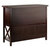 Winsome Wood Xola Collection Buffet Cabinet, Cappuccino Angle Back View