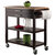 Winsome Wood Langdon Collection Mobile Kitchen Cart with Drop Leaf, 2-Drawers, 2-Slatted Open Shelves, and Towel Holder, Cappuccino and Natural Prop View