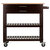 Winsome Wood Langdon Collection Mobile Kitchen Cart with Drop Leaf, 2-Drawers, 2-Slatted Open Shelves, and Towel Holder, Cappuccino and Natural Front View