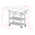 Winsome Wood Langdon Collection Mobile Kitchen Cart with Drop Leaf, 2-Drawers, 2-Slatted Open Shelves, and Towel Holder, Cappuccino and Natural Dimensions
