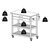 Winsome Wood Langdon Collection Mobile Kitchen Cart with Drop Leaf, 2-Drawers, 2-Slatted Open Shelves, and Towel Holder, Cappuccino and Natural Dimensions