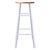 Winsome Wood Huxton Collection 2-Piece Bar Stool Set, Natural and White Bar Stool Side View