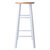 Winsome Wood Huxton Collection 2-Piece Bar Stool Set, Natural and White Bar Stool Back View