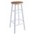 Winsome Wood Huxton Collection 2-Piece Bar Stool Set, Natural and White Bar Stool Angle Back View