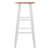 Winsome Wood Element Collection 2-Piece Bar Stool Set, Natural and White Bar Stool Side View
