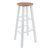 Winsome Wood Element Collection 2-Piece Bar Stool Set, Natural and White Bar Stool Angle View