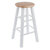 Winsome Wood Element Collection 2-Piece Counter Stool Set, Natural and White Counter Stool Angle View