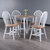 Winsome Wood Sorella Collection 5-Piece Drop Leaf Dining Table with Windsor Chairs, Natural and White
