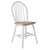 Winsome Wood Windsor Collection 2-Piece Chair Set with Contoured Seats and Double Cross-Bar Leg Support, Natural and White Angle View