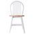 Winsome Wood Windsor Collection 2-Piece Chair Set with Contoured Seats and Double Cross-Bar Leg Support, Natural and White Front View