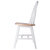 Winsome Wood Windsor Collection 2-Piece Chair Set with Contoured Seats and Double Cross-Bar Leg Support, Natural and White Side View