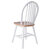 Winsome Wood Windsor Collection 2-Piece Chair Set with Contoured Seats and Double Cross-Bar Leg Support, Natural and White Angle Back View