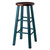 Winsome Wood Ivy Square Leg Collection Bar Stool, Rustic Teal and Walnut Bar Stool Product View