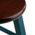 Winsome Wood Ivy Square Leg Collection Bar Stool, Rustic Teal and Walnut Bar Stool Close Up View