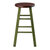 Winsome Wood Ivy Square Leg Collection Counter Stool, Rustic Green and Walnut Counter Stool Front View
