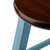 Winsome Wood Ivy Square Leg Collection Counter Stool, Rustic Light Blue and Walnut Counter Stool Close Up View