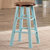 Winsome Wood Ivy Square Leg Collection Counter Stool, Rustic Light Blue and Walnut