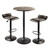 Winsome Wood Cora 3pc Round Pub Table with 2 Swivel Stools in Black