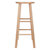 Winsome Wood Element Collection 2-Piece Bar Stool Set, Natural Bar Stool Front View