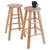 Winsome Wood Element Collection 2-Piece Counter Stool Set, Natural Counter Stool Prop View