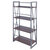 Winsome Wood Isa Collection 4-Tier Shelf, Graphite and Walnut Angle Back View