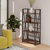 Winsome Wood Isa Collection 4-Tier Shelf, Graphite and Walnut Room View